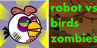 Robot vs Birds Zombies